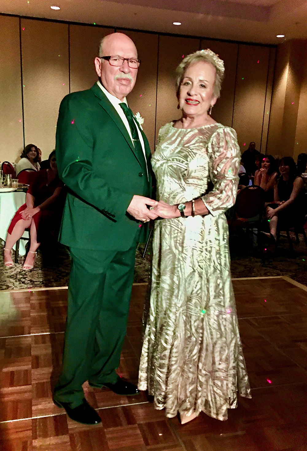 Couple celebrating their vow renewal