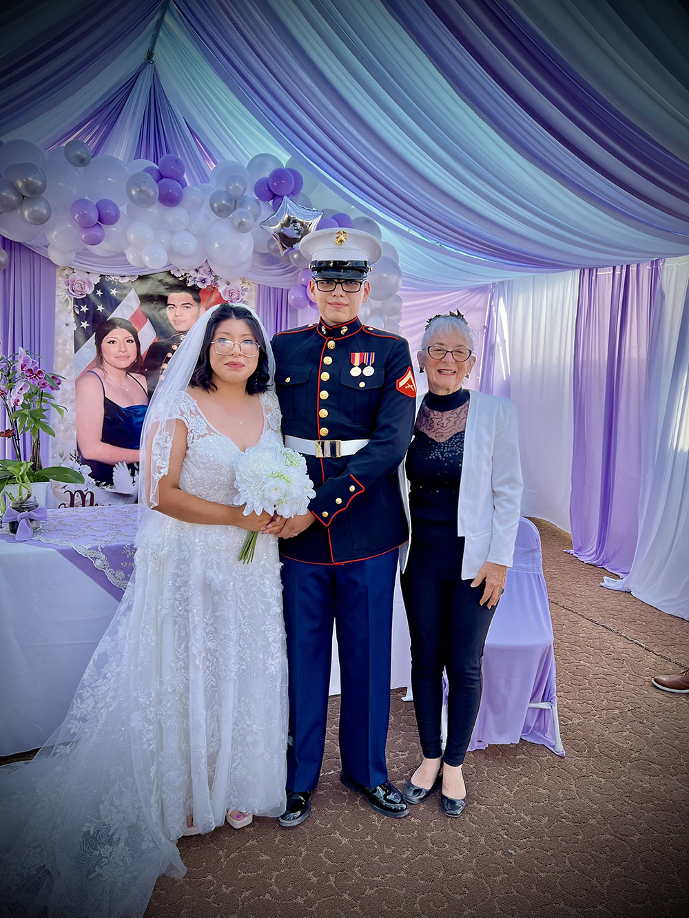 A beautiful moment from a wedding ceremony.