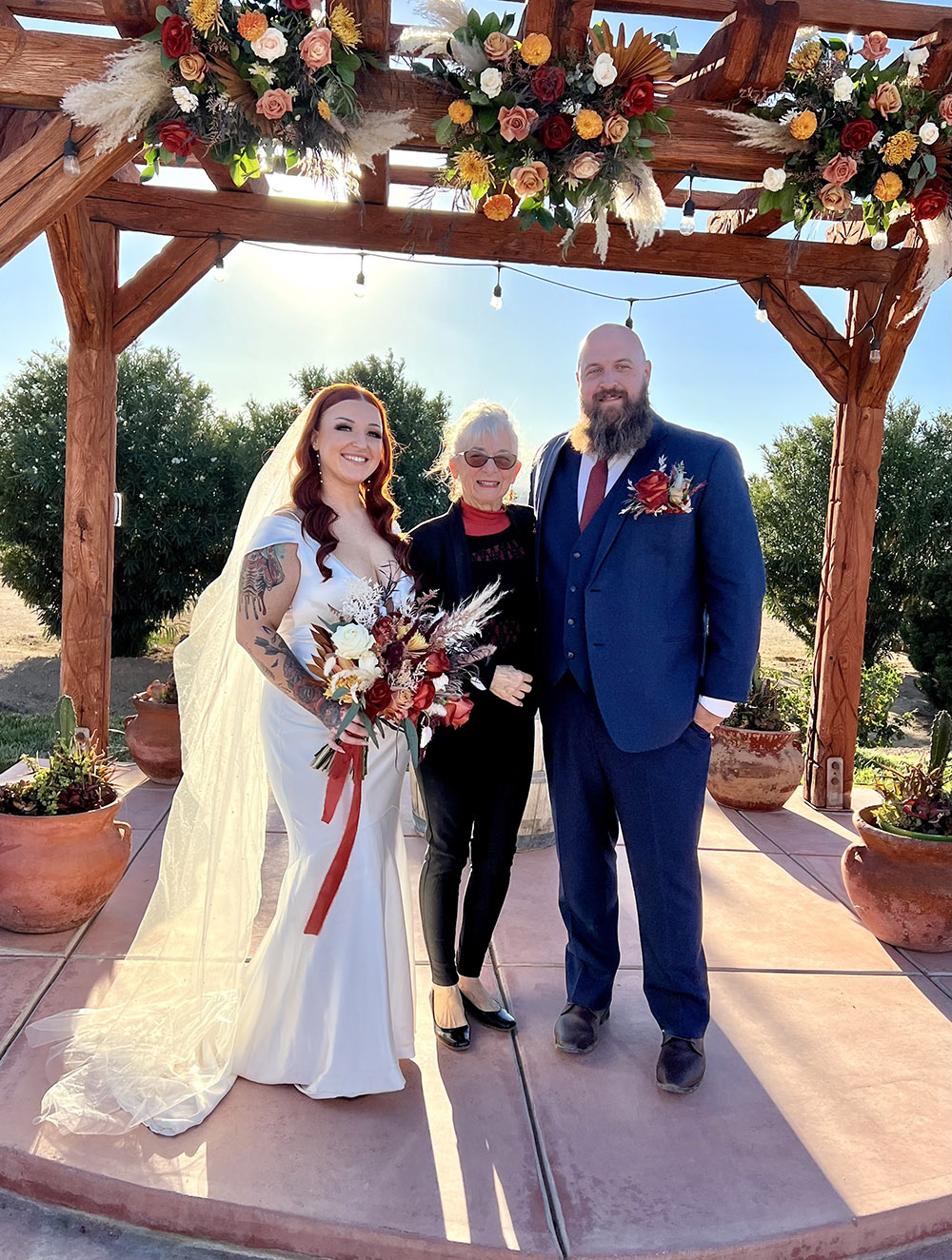 A beautiful moment from a wedding ceremony.